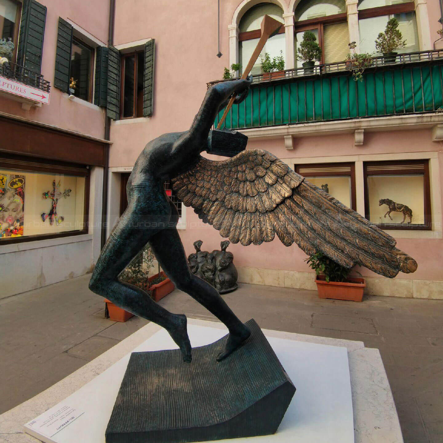 Angel Blowing Trumpet Statue