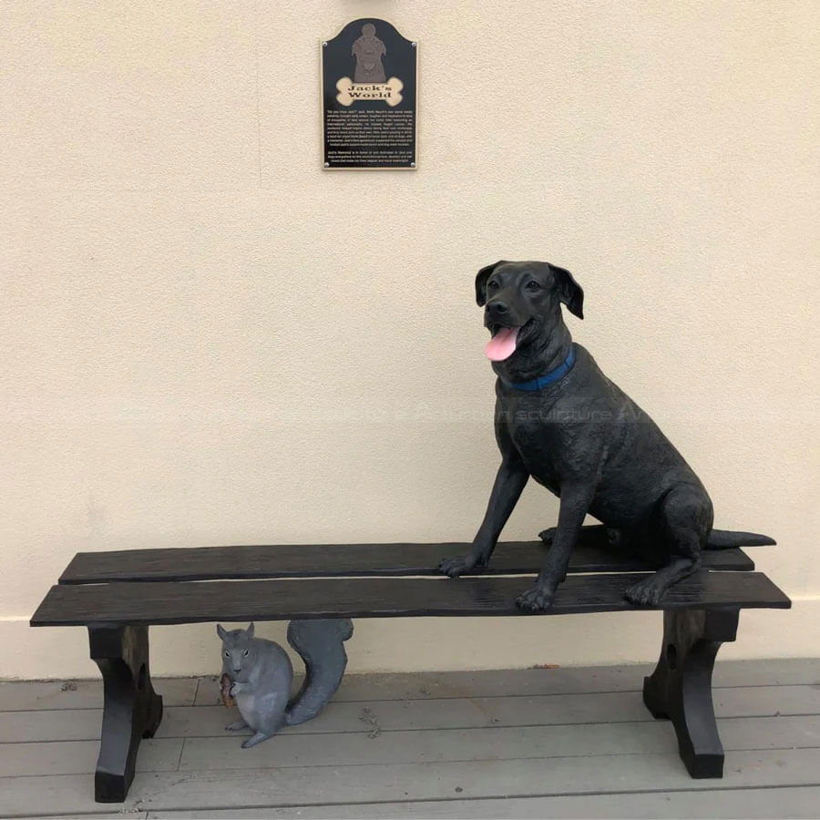 Black Labrador Retriever Statue