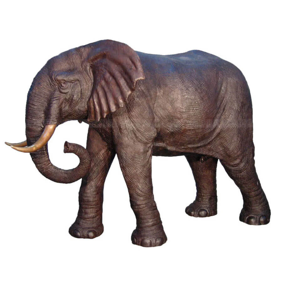 Bronze Elephant Garden Statue