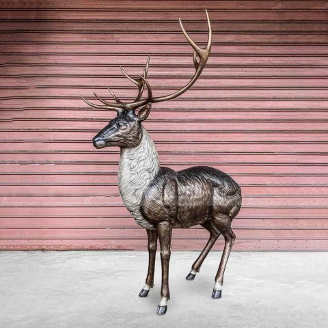 Bronze Reindeer Sculpture