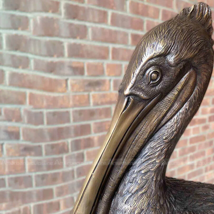 Carved Pelican Statue