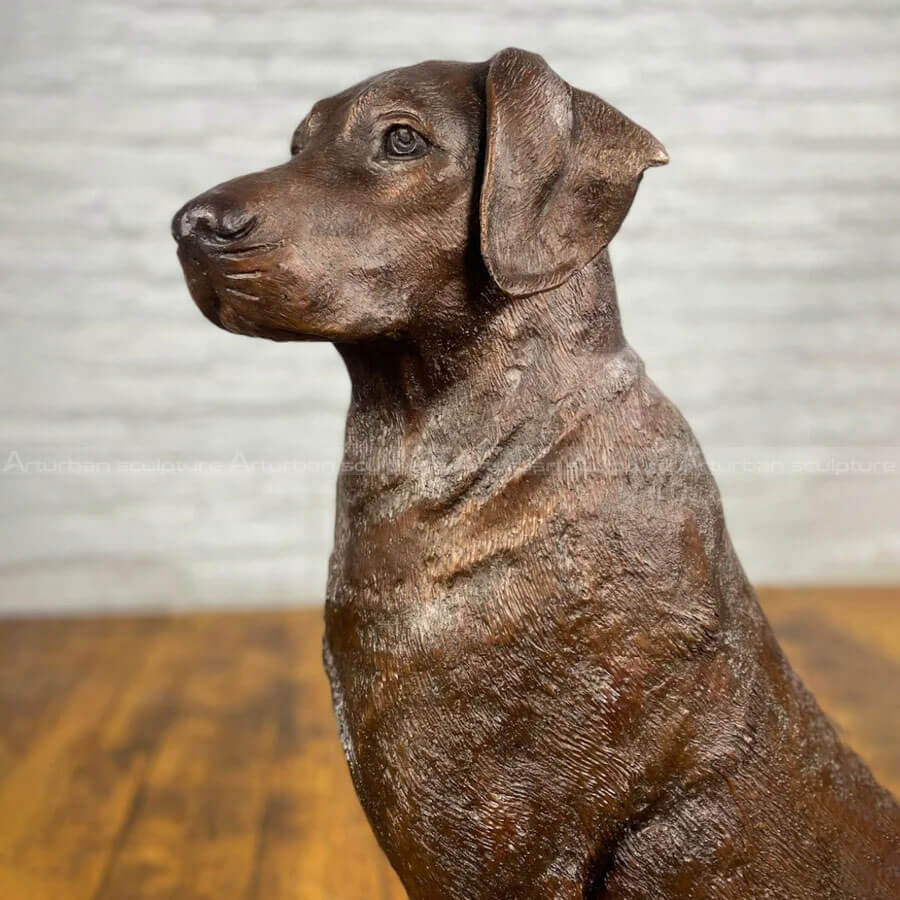 Chocolate Lab Statue