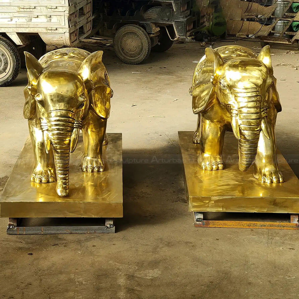 Brass Elephant Statue