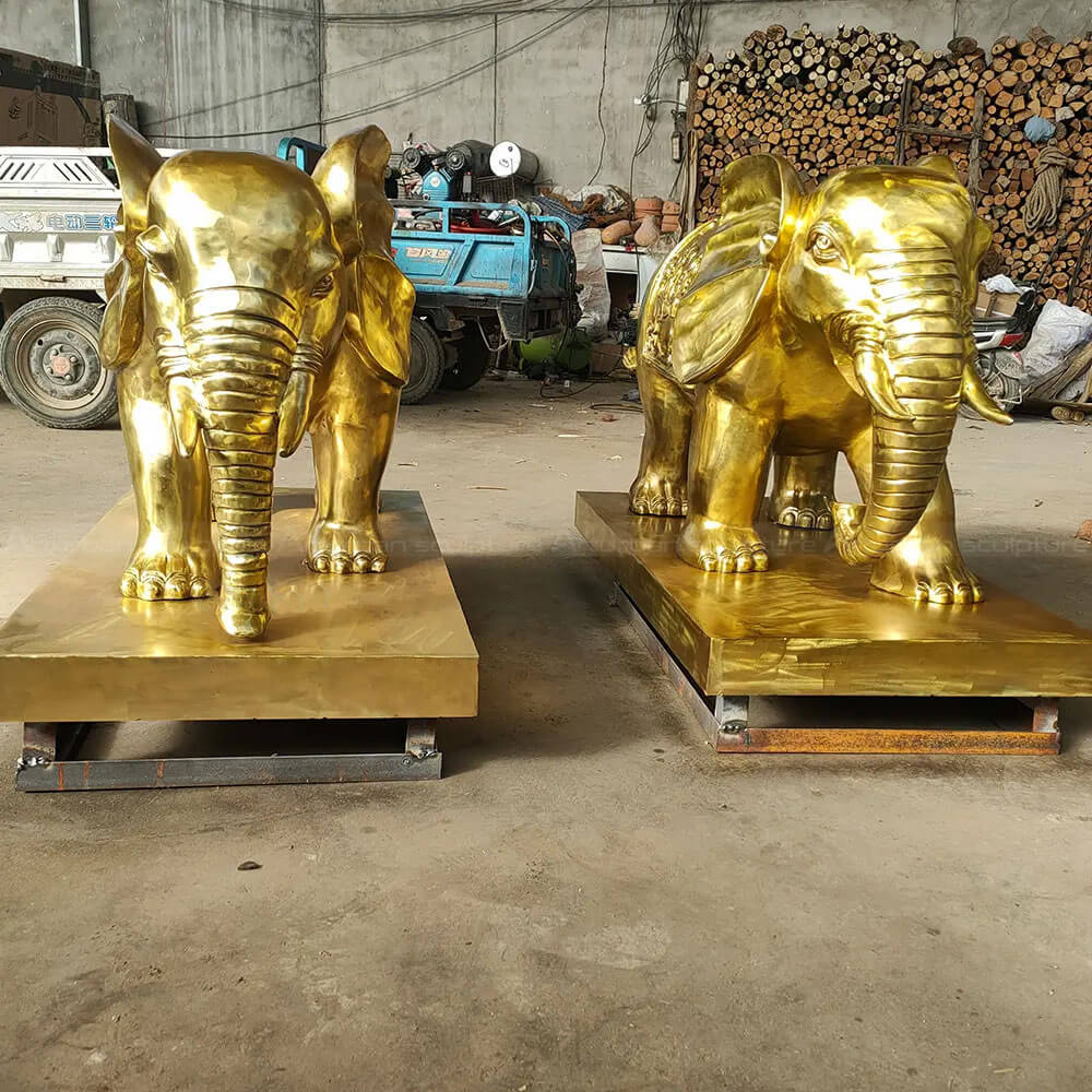 Brass Elephant Statue