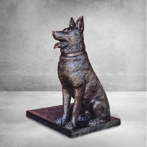 German Shepherd Bronze Sculpture