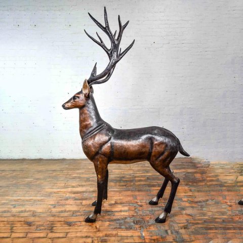 Life Size Bronze Stag