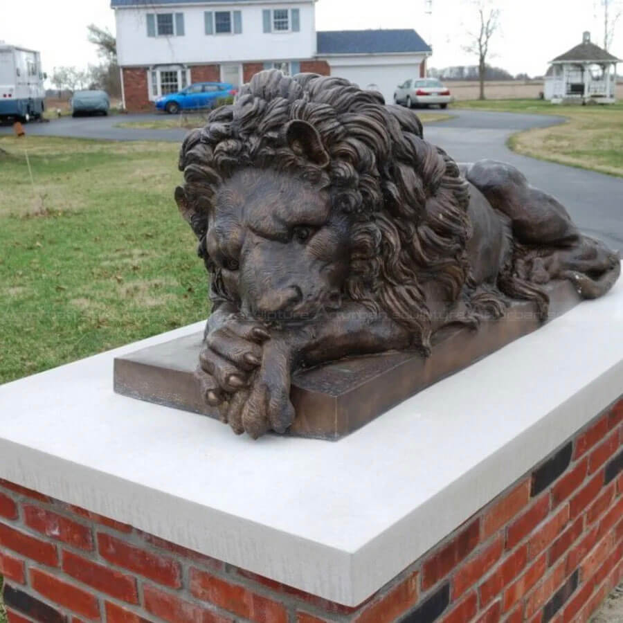 Lion Statue Front Yard