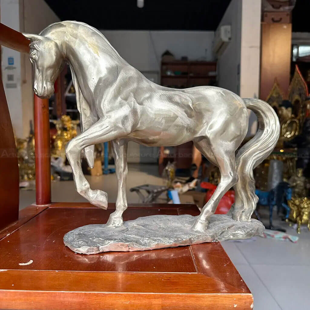 Silver Horse Figurine