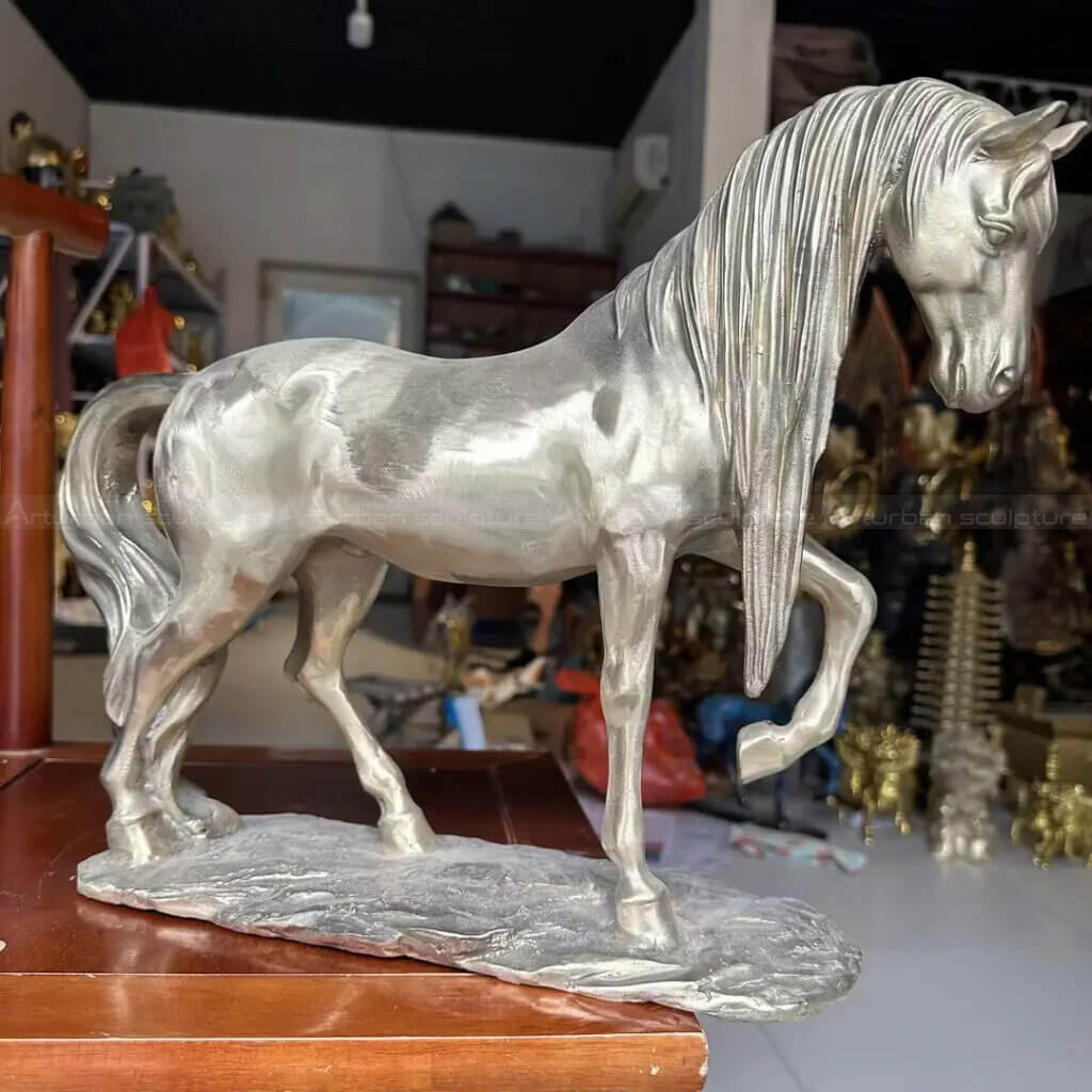 Silver Horse Figurine