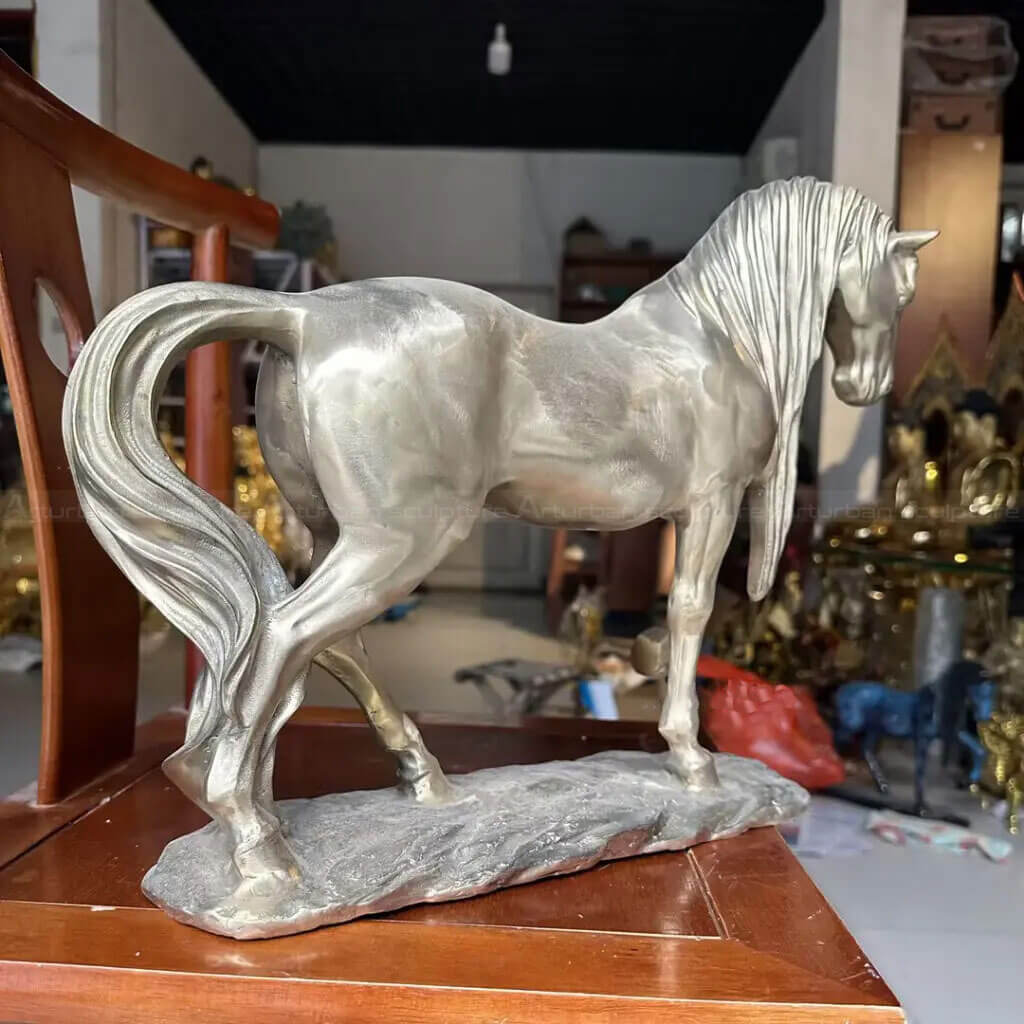 Silver Horse Statue