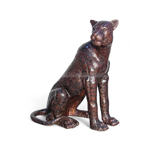 Sitting Cheetah Statue