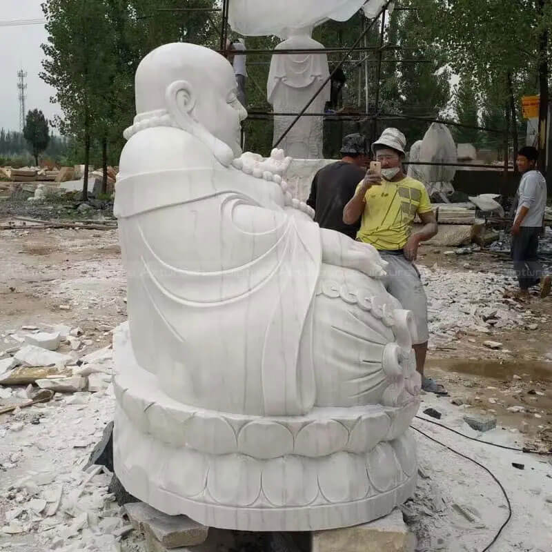 Smiling Buddha Garden Statue