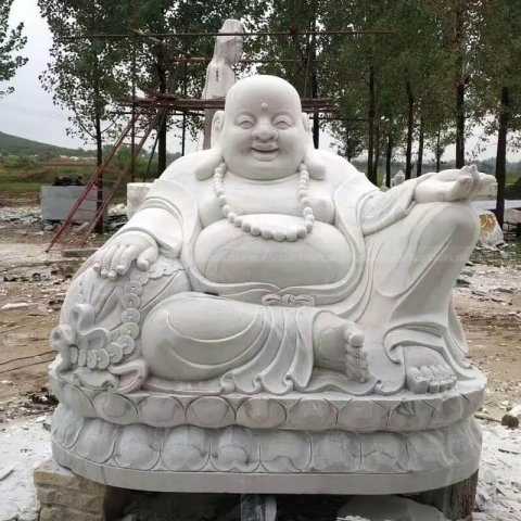 Smiling Buddha Garden Statue