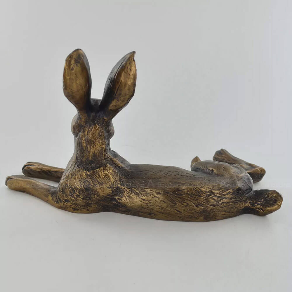 Bronze Hare Figurine