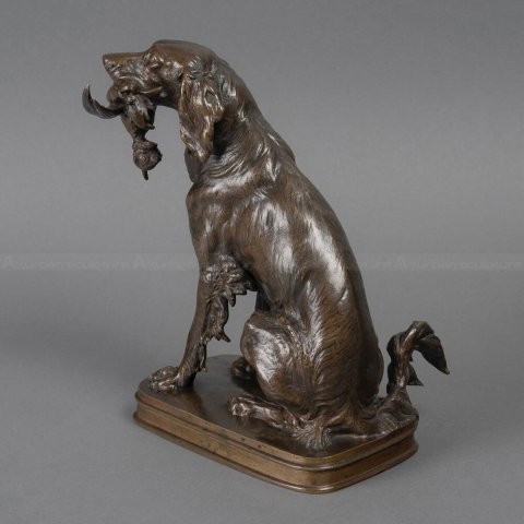 Bronze Hunting Dog Statue