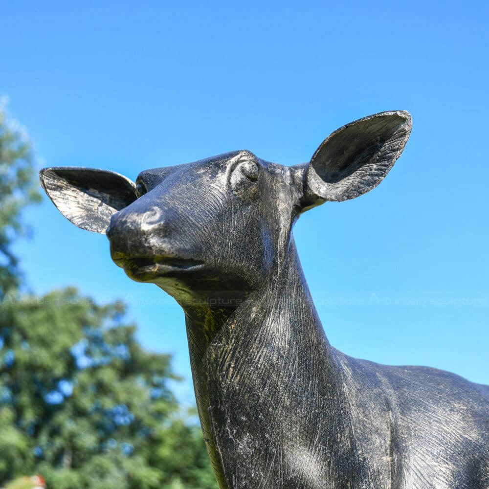 Laying Down Deer Statue