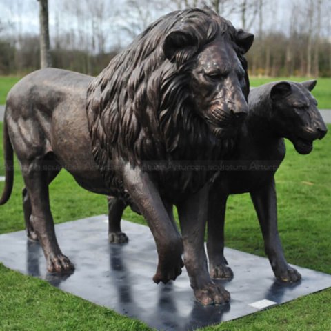 Lion and Lioness Sculpture