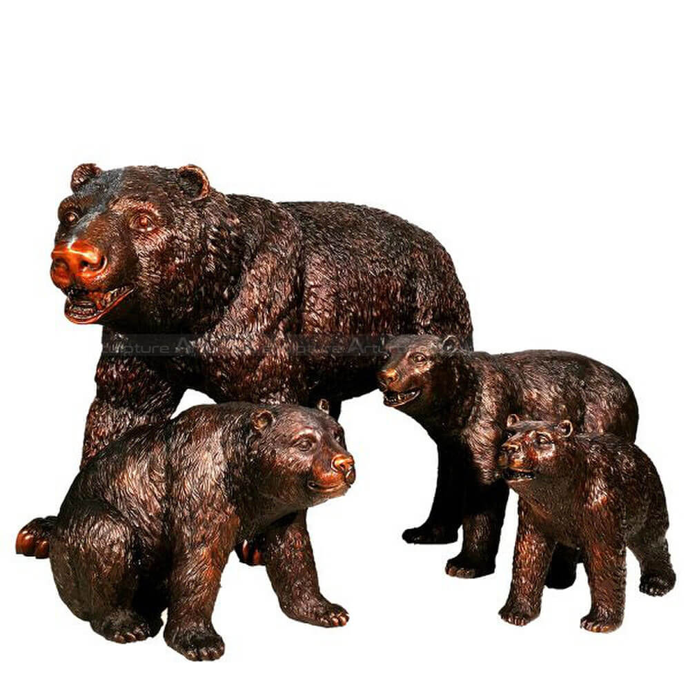 bear family statue