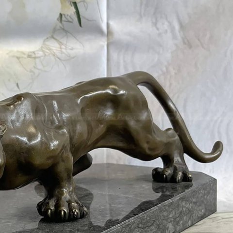 bronze cheetah sculpture