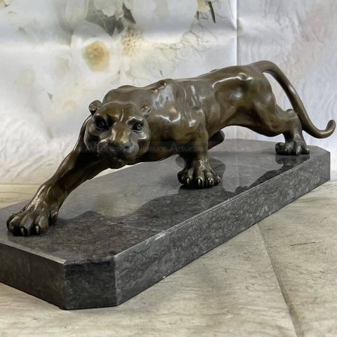 bronze cheetah sculpture