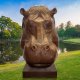 hippo head sculpture