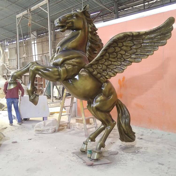 brass pegasus statue