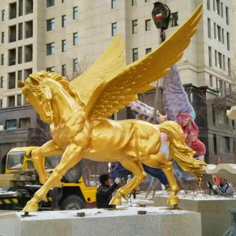 horse statue with wings