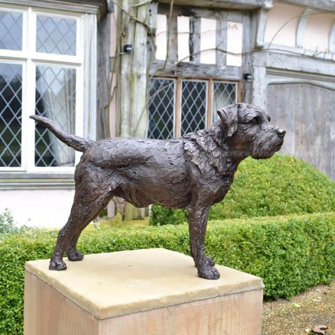 Border Terrier Garden Statue