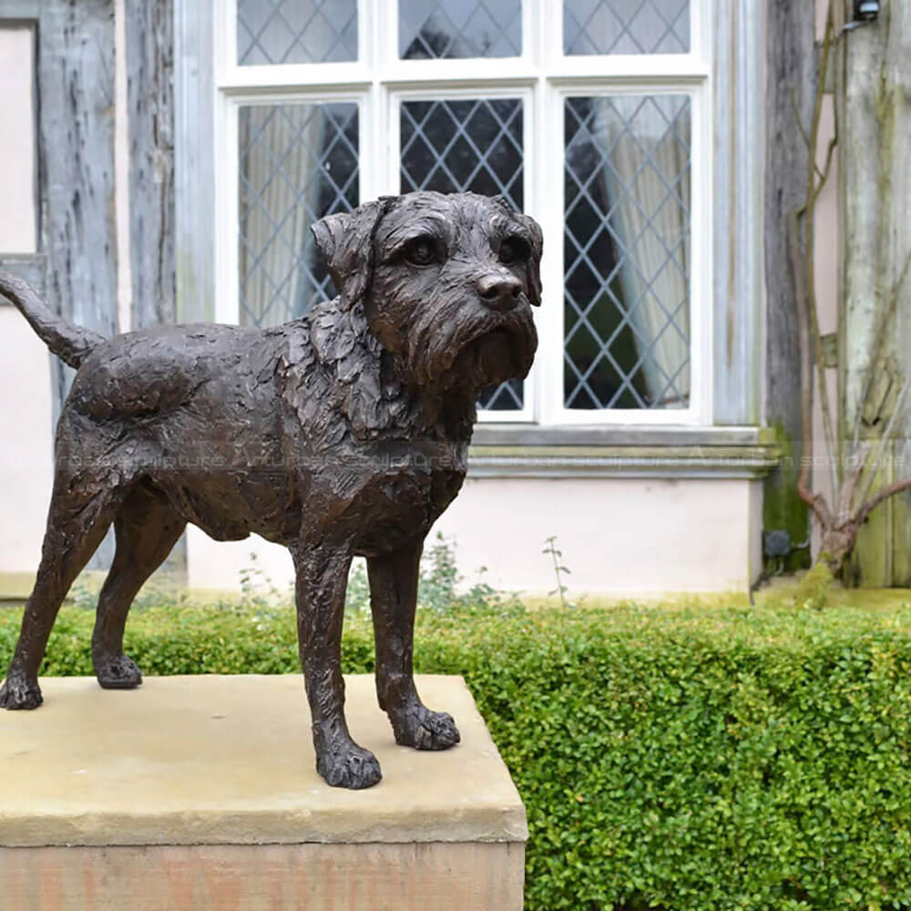 Border Terrier Garden Statue