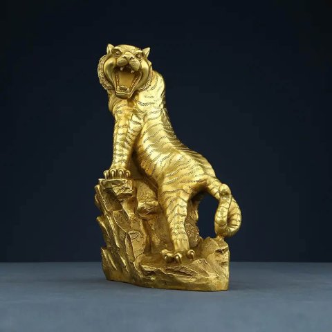 Brass Tiger Figurine