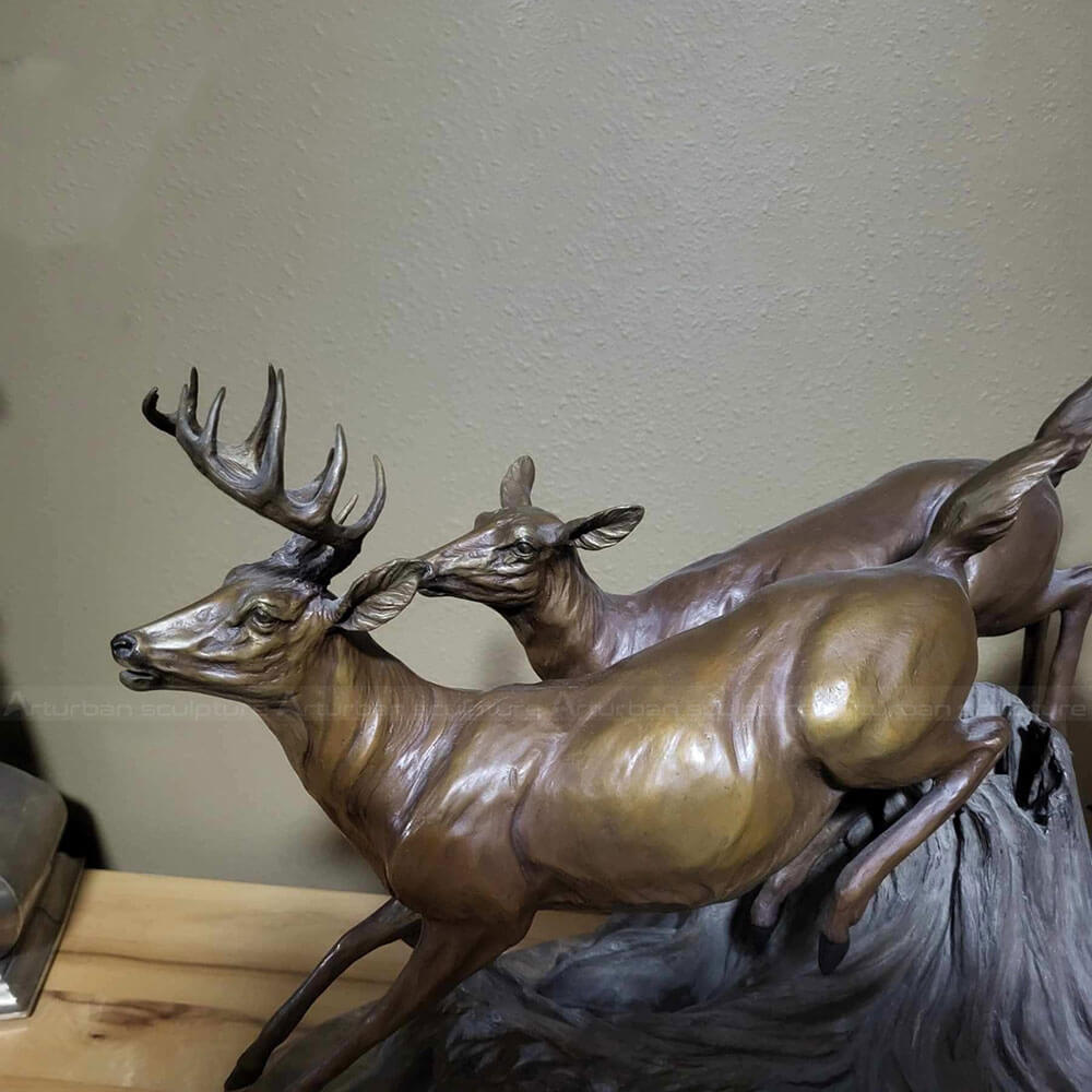 Bronze Deer Figurines