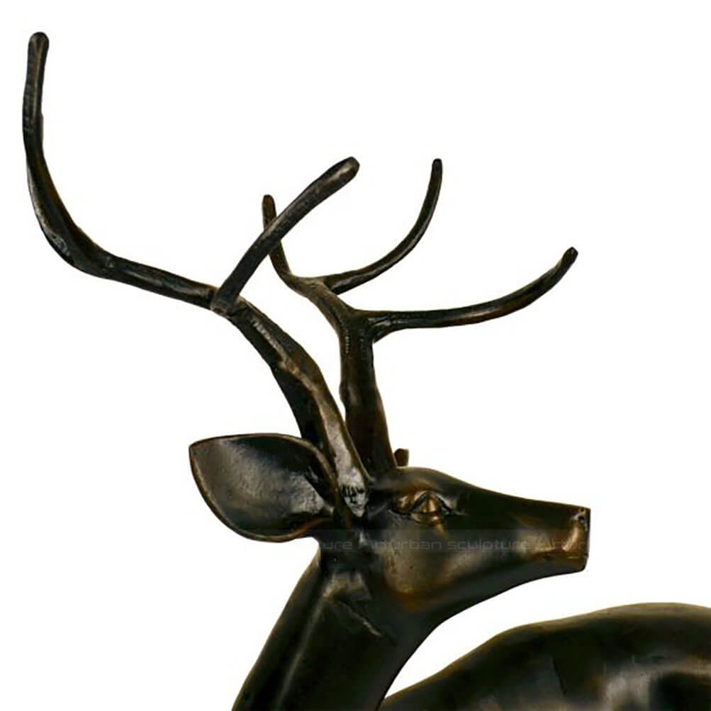 bronze stag statue