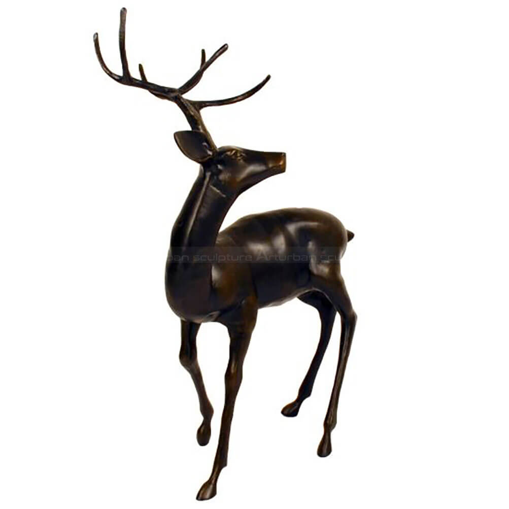 bronze stag statue